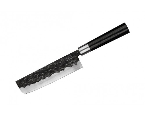 Samura Набор 3 в 1 Blacksmith SBL-0043C/Y (нож накири 168 мм, сталь, AUS-8 микарта (черный), гвоздичное масло, салфетка)