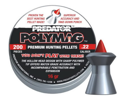 Пули JSB Predator Polymag 5,5 мм, 1,04 грамма, 200 штук
